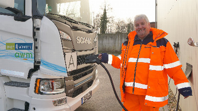 Beitragsbild - Vollelektrischer Scania bei den Abfallwirtschaftsbetrieben